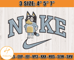 Nike X Bandit embroidery, Bluey Character embroidery, Embroidery Machine