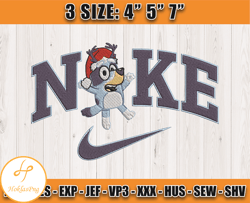 Nike X Cute Chilli embroidery, Nike Cartoon embroidery, Bluey Character embroidery
