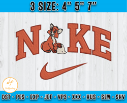 Nike and Tod Embroidery Design, Disney Embroidery