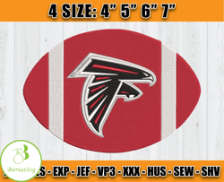 Atlanta Falcons Embroidery, NFL Falcons Embroidery, NFL Machine Embroidery Digital, 4 sizes Machine Emb Files -13-Bierna