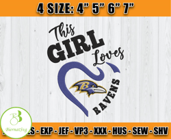 Ravens Embroidery, NFL Ravens Embroidery, NFL Machine Embroidery Digital, 4 sizes Machine Emb Files - 04-BiernatSvg