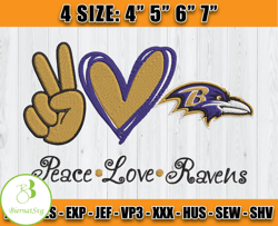 Ravens Embroidery, NFL Ravens Embroidery, NFL Machine Embroidery Digital, 4 sizes Machine Emb Files -18-BiernatSvg