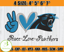 Panthers Embroidery, Embroidery, NFL Machine Embroidery Digital, 4 sizes Machine Emb Files -24 & BiernatSvg