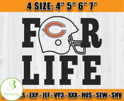 Chicago Bears Embroidery, NFL Chicago Bears Embroidery, NFL Machine Embroidery Digital, 4 sizes Machine Emb Files -10 Bi
