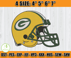 Green Bay Packers Logo Embroidery, Logo NFL Embroidery, Sport Embroidery, Football Embroidery Design