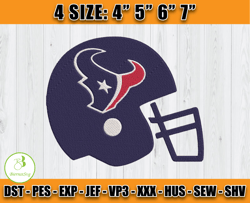 Helmet Houston Texans Embroidery, Texans Embroidery File, Texans Logo, Sport Embroidery