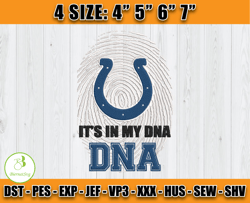 It's My DNA Colts Embroidery Design, Indianapolis Colts Embroidery, Football Embroidery Design, Embroidery Patterns