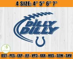 Indianapolis Colts – Dilly Dilly Embroidery File, Indianapolis Colts Embroidery, Football Embroidery Design