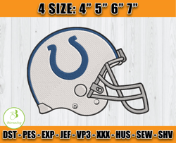 Helmet Colts Embroidery Design, Colts Logo Embroidery Design, NFL Sport Embroidery, Embroidery Design files