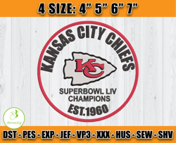 Kansas City Chiefs Embroidery, NFL Embroidery