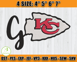 Kansas City Chiefs embroidery design, Kansas City Chiefs embroidery, NFL embroidery, logo sport embroidery