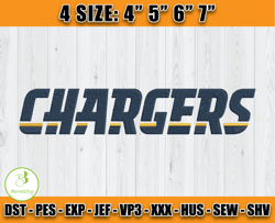 Los Angeles Chargers Embroidery Designs, NFL Embroidery Designs, NFL Chargers Embroidery, Digital Download