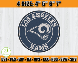 Los Angeles Rams Logo Embroidery, NFL Sport Embroidery, Rams NFL, Embroidery Design files