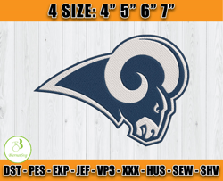Los Angeles Rams Logo Embroidery, Logo NFL Embroidery, Embroidery Design files by BiernatSvg