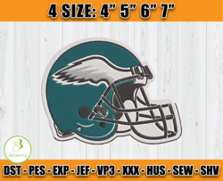 Helmet Philadelphia Eagles Embroidery, Eagles Embroidery File, Eagles Logo, Sport Embroidery