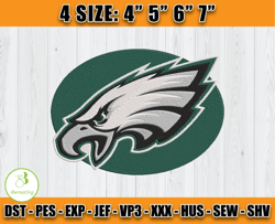 Philadelphia Eagles Embroidery Design, NFL Embroidery Designs, Embroidery Patterns, Machine Embroidery Design