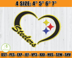 Pittsburgh Steelers Heart Embroidery, Steelers Vikings Embroidery, NFL Team Embroidery, Embroidery Patterns