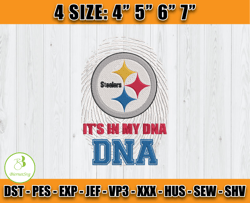 It's My DNA Steelers Embroidery, Pittsburgh Steelers Embroidery, Football Embroidery Design, Embroidery Patterns