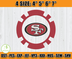 San Francisco 49ers Embroidery Design, NFL Embroidery Designs, Logo sport embroidery, Machine Embroidery Design