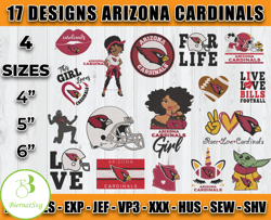 Arizona Cardinals Football Logo Embroidery Bundle, Bundle NFL Logo Embroidery 01