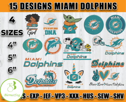 Miami Dolphins Football Logo Embroidery Bundle, Bundle NFL Logo Embroidery 20