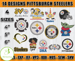 Pittsburgh Steelers Football Logo Embroidery Bundle, Bundle NFL Logo Embroidery 27