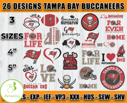 Tampa Bay Buccaneers Football Logo Embroidery Bundle, Bundle NFL Logo Embroidery 30