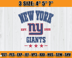 New York Giants Football Embroidery Design, Brand Embroidery, NFL Embroidery File, Logo Shirt 11