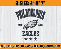 Philadelphia Eagles Football Embroidery Design, Brand Embroidery, NFL Embroidery File, Logo Shirt 12