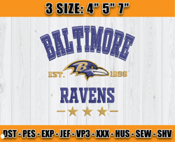 Baltimore Ravens Football Embroidery Design, Brand Embroidery, NFL Embroidery File, Logo Shirt 17