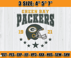 Green Bay Packers Football Embroidery Design, Brand Embroidery, NFL Embroidery File, Logo Shirt 39