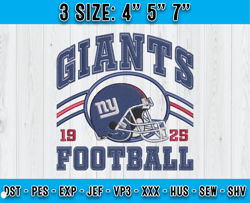 New York Giants Football Embroidery Design, Brand Embroidery, NFL Embroidery File, Logo Shirt 75