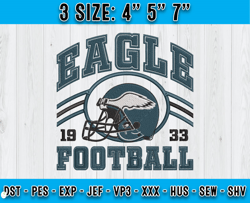 Philadelphia Eagles Football Embroidery Design, Brand Embroidery, NFL Embroidery File, Logo Shirt 76