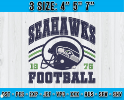 Seattle Seahawks Football Embroidery Design, Brand Embroidery, NFL Embroidery File, Logo Shirt 78