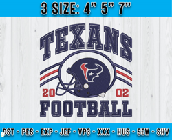 Houston Texans Football Embroidery Design, Brand Embroidery, NFL Embroidery File, Logo Shirt 86