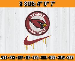 Arizona Cardinals Nike Embroidery Design, Brand Embroidery, NFL Embroidery File, Logo Shirt 100