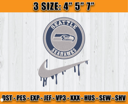 Seattle Seahawks Nike Embroidery Design, Brand Embroidery, NFL Embroidery File, Logo Shirt 121