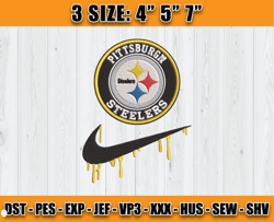 Pittsburgh Steelers Nike Embroidery Design, Brand Embroidery, NFL Embroidery File, Logo Shirt 125