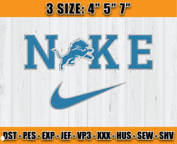 Detroit Lions Nike Embroidery Design, Brand Embroidery, NFL Embroidery File, Logo Shirt 133