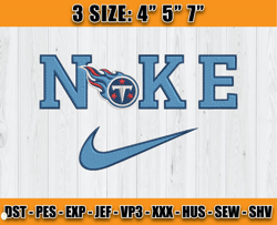 Tennessee Titans Nike Embroidery Design, Brand Embroidery, NFL Embroidery File, Logo Shirt 136