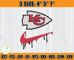 Kansas City Chiefs Nike Embroidery Design, Brand Embroidery, NFL Embroidery File, Logo Shirt 159
