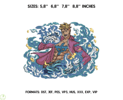 MARCO ONE PIECE Anime Embroidery Design, Anime Embroidery Design