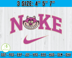 Nike Cheshire Cat Embroidery, Alice in Wonderland Embroidery, Disney Nike Embroidery