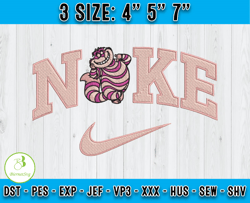 Nike Cheshire Cat Embroidery, Nike Embroidery, Disney Characters Embroidery