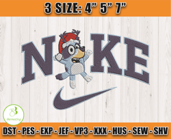 Nike X Bury Christmas embroidery, Bluey Character embroidery, embroidery file