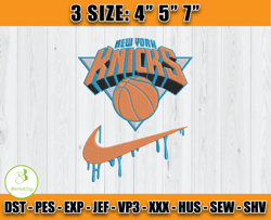 New York Knicks Embroidery Design, Basketball Nike Embroidery Machine Design