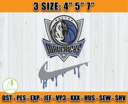 Dallas Mavericks Embroidery Design, Basketball Nike Embroidery Machine Design