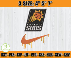 Phoenix Suns Embroidery Design, Basketball Nike Embroidery Machine Design