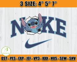 Nike Stitch Funny Embroidery Design File, Disney Nike Machine Embroidery, Anime embroidery
