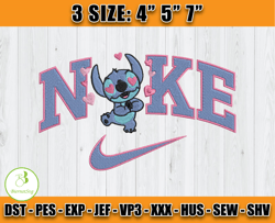Nike Pink Stitch Embroidery, Disney Nike Machine Embroidery, Anime embroidery